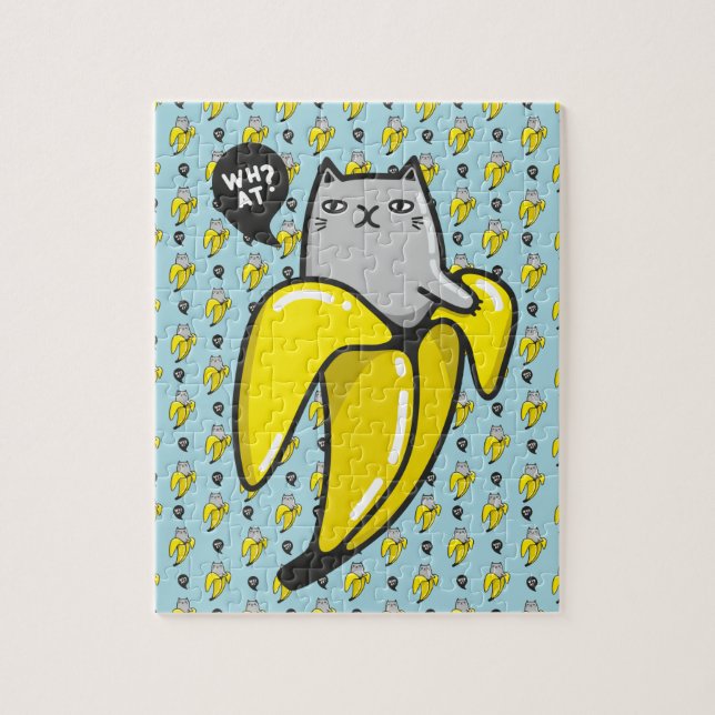 Katze in Banane (Vertikal)