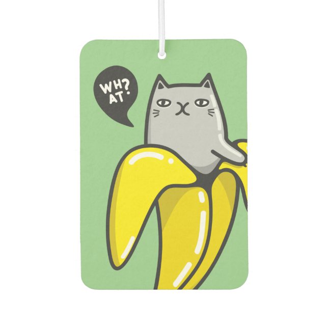Katze in Banane Autolufterfrischer (Vorderseite)