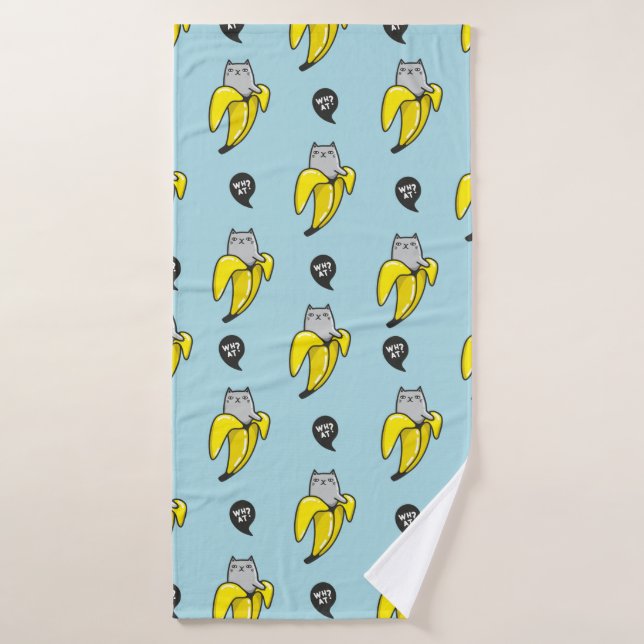 Katze in Banane Badehandtuch (Badehandtuch)