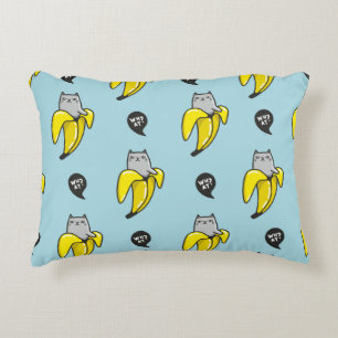 Katze in Banane Dekokissen