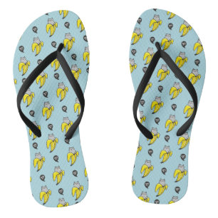 Katze in Banane Flip Flops