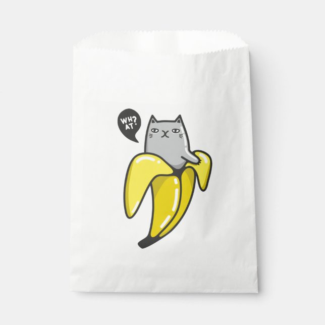 Katze in Banane Geschenktütchen (Vorderseite)