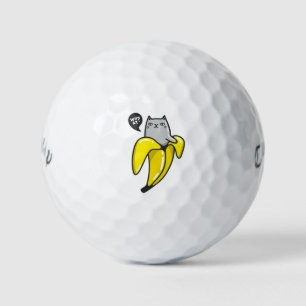 Katze in Banane Golfball