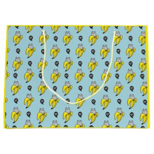 Katze in Banane Große Geschenktüte