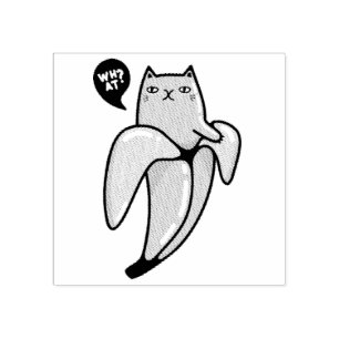Katze in Banane Gummistempel