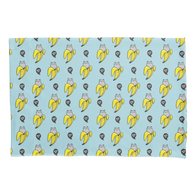 Katze in Banane Kissenbezug (Vorderseite)