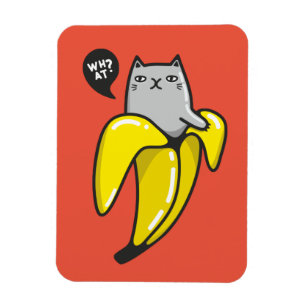 Katze in Banane Magnet