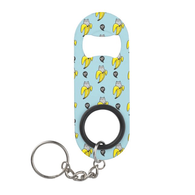 Katze in Banane Mini Flaschenöffner (Vorderseite)