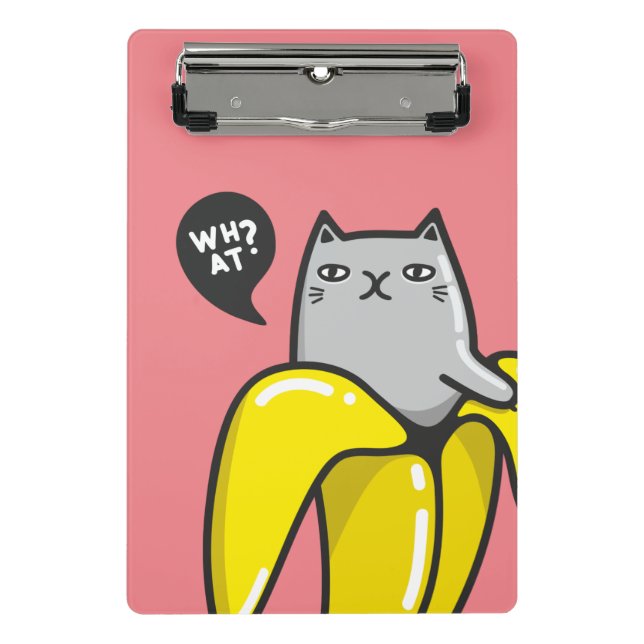 Katze in Banane Mini Klemmbrett (Vorderseite)