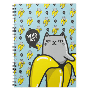 Katze in Banane Notizblock