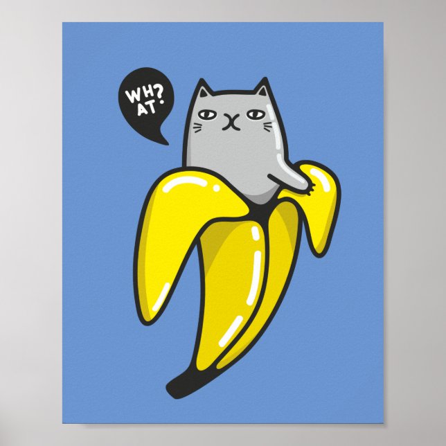 Katze in Banane Poster (Vorne)