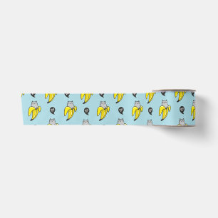 Katze in Banane Satinband