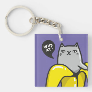 Katze in Banane Schlüsselanhänger