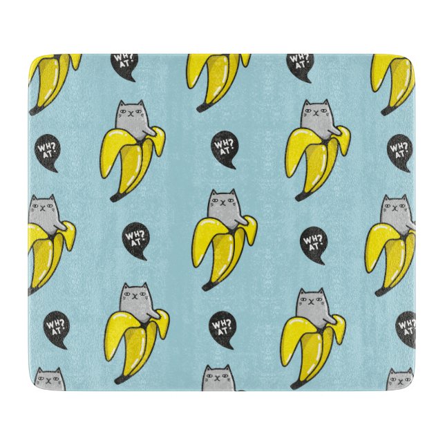 Katze in Banane Schneidebrett (Vorderseite)