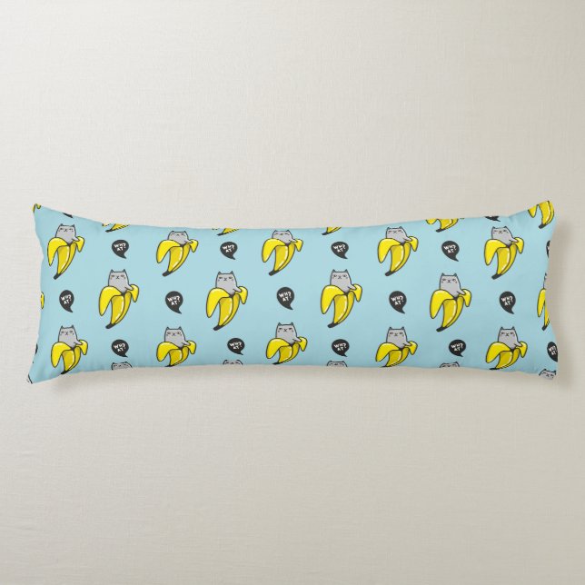 Katze in Banane Seitenschläferkissen (Vorderseite)