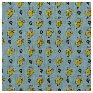 Katze in Banane Stoff