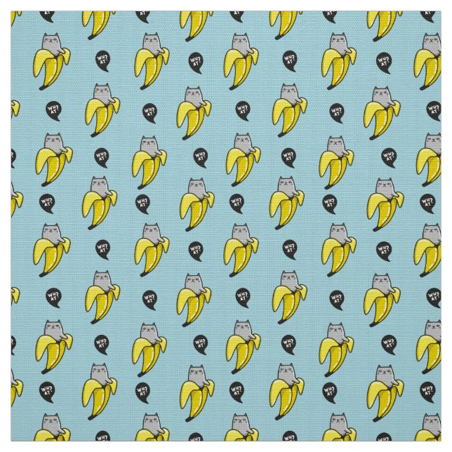 Katze in Banane Stoff (Muster)