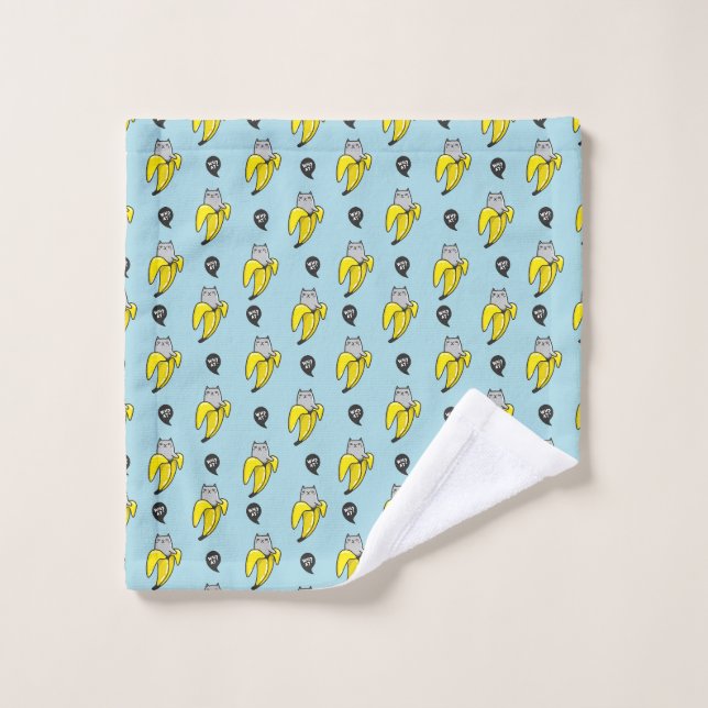 Katze in Banane Waschlappen (Waschlappen)