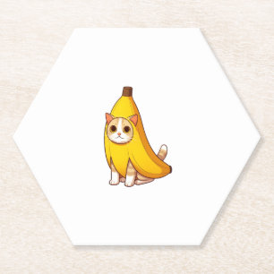 Katze in Bananenkostüm Untersetzer