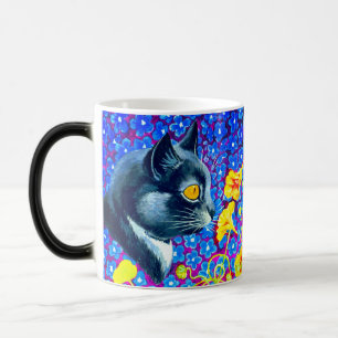 Katze in Blume Verwandlungstasse