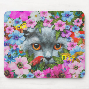 Katze in der Blume Mousepad
