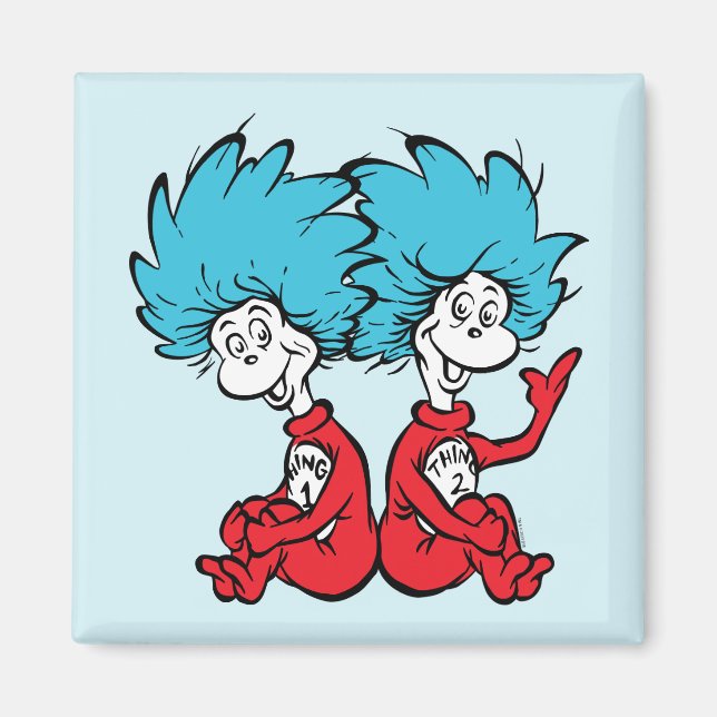 Katze in der Hut-Sache Eins & Zwei Magnet (Vorne)