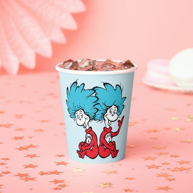 Katze in der Hut-Sache Eins & Zwei Pappbecher (Insitu)