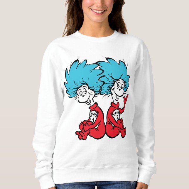 Katze in der Hut-Sache Eins & Zwei Sweatshirt (Vorderseite)