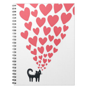 Katze in der Liebe Notizblock