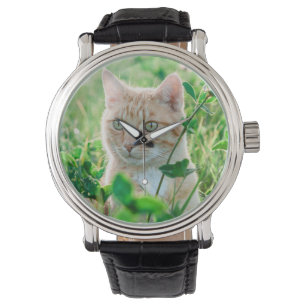 Katze in der Natur Armbanduhr