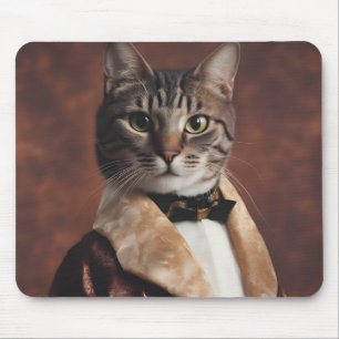 Katze in der Rauchjacke Mousepad
