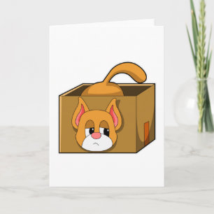 Katze in der Schachtel Karte