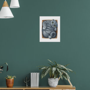 Katze in der Schachtel Poster
