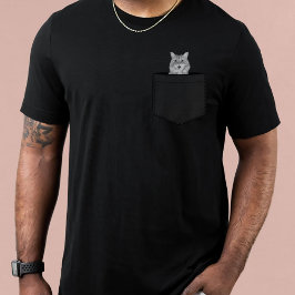 Katze in der Tasche | Benutzerdefiniertes Haustier T-Shirt