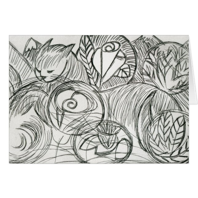 Katze in der Träumzeit (Vorderseite (Horizontal))