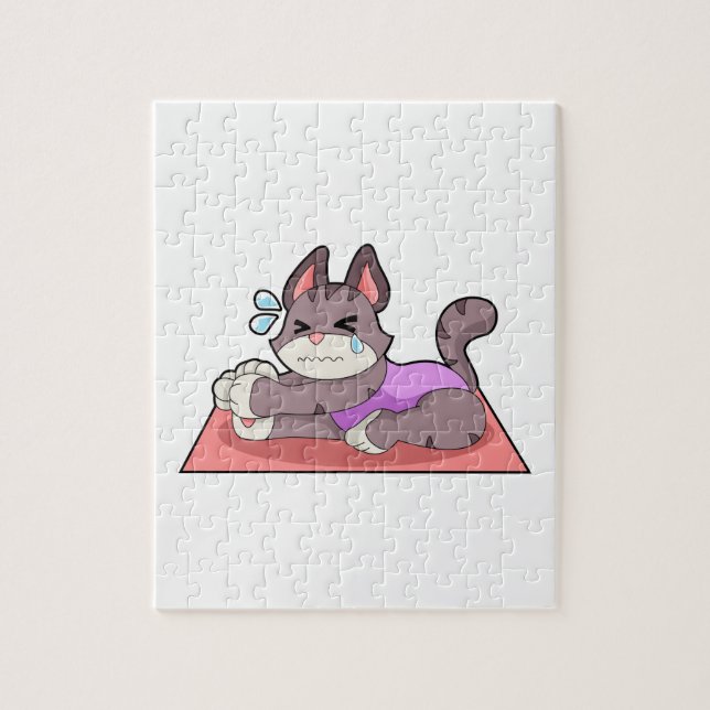 Katze in der Yoga-Fitness (Vertikal)