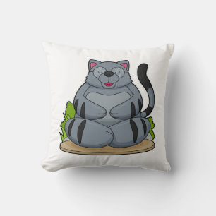 Katze in der Yoga-Fitness Kissen