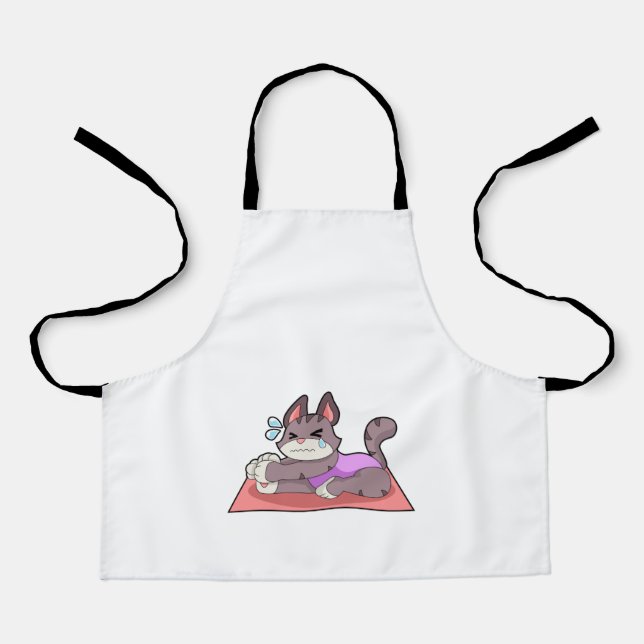 Katze in der Yoga-Fitness Schürze (Vorderseite)