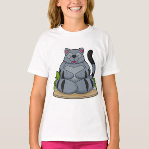 Katze in der Yoga-Fitness T-Shirt