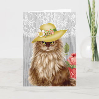 Katze in diesem Notecard Karte