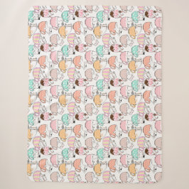 Katze in einem Cup Muster Design 01 w Sherpadecke
