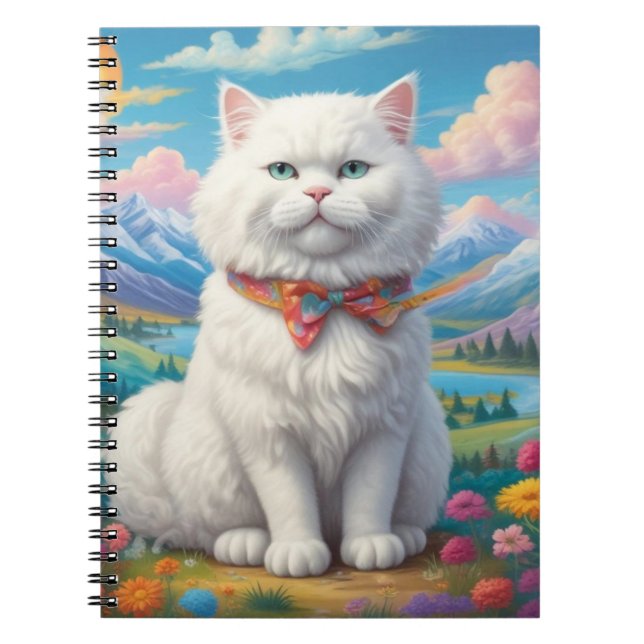 Katze in einem Field-Notebook Notizblock (Vorderseite)