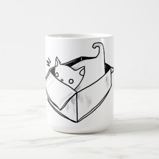 Katze in einem Kasten Kaffeetasse
