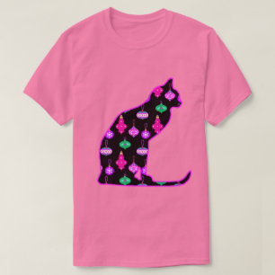 Katze in einem Muster Weihnachtsschmuck T-Shirt