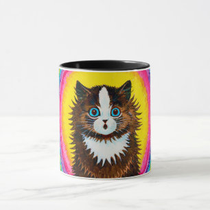 Katze in einem Regenbogen, Louis Wain Tasse