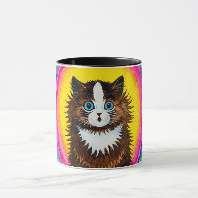 Katze in einem Regenbogen, Louis Wain Tasse (Zentrum)