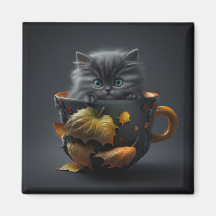 Katze in einem Teacup Magnet