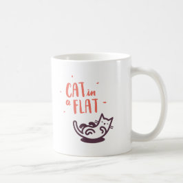 Katze in einer Ebene Kaffeetasse