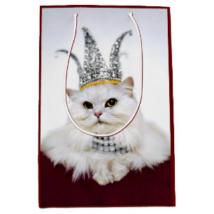 Katze in einer Krone Mittlere Geschenktüte