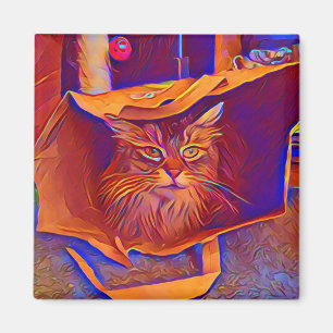 Katze in einer Tasche Magnet